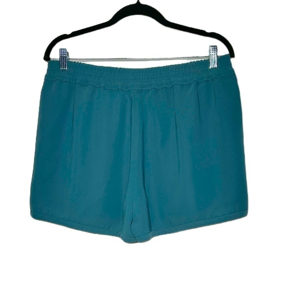 J. Crew Blue Gray High Rise Athletic Shorts with Elastic Waist, Pockets, L (12) - Picture 2 of 8